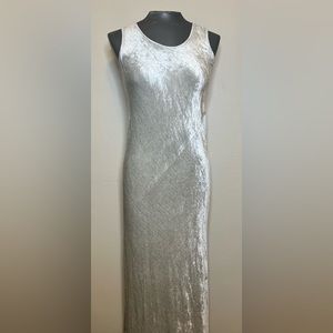 DKNY velvet, feel knit silver grey midi dress size 6